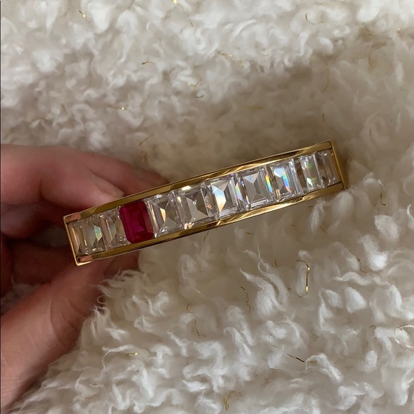 RARE Michael Kors Regal Baguettes Hinged Bangle - Picture 2 of 13